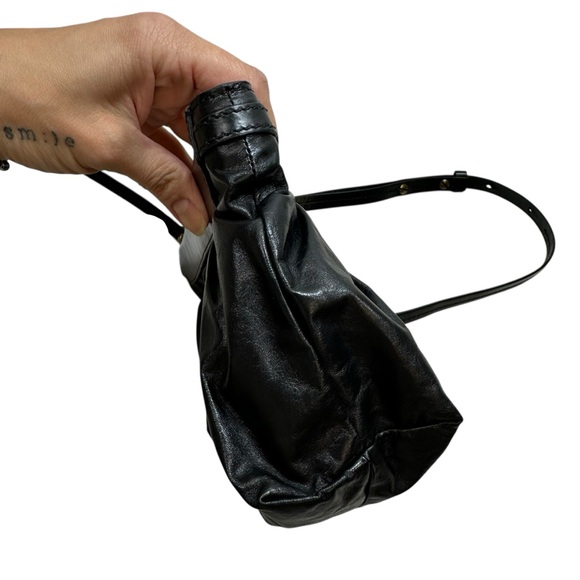 ISABEL MARANT Luzes Mini Gathered Soft Leather Shoulder Bag Black - Picture 5 of 12